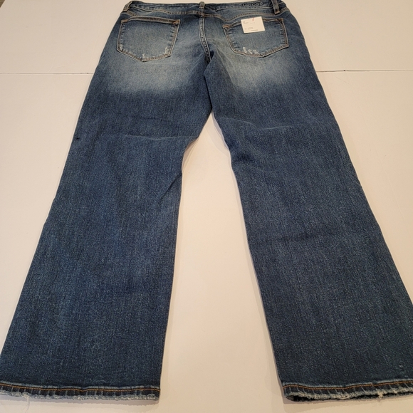 Vigoss FRANKIE SLIM STRAIGHT Crop Jean- DARK WASH Distressed Jean Size 31 New! - Picture 15 of 17